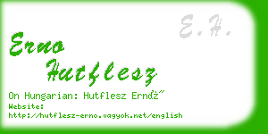 erno hutflesz business card